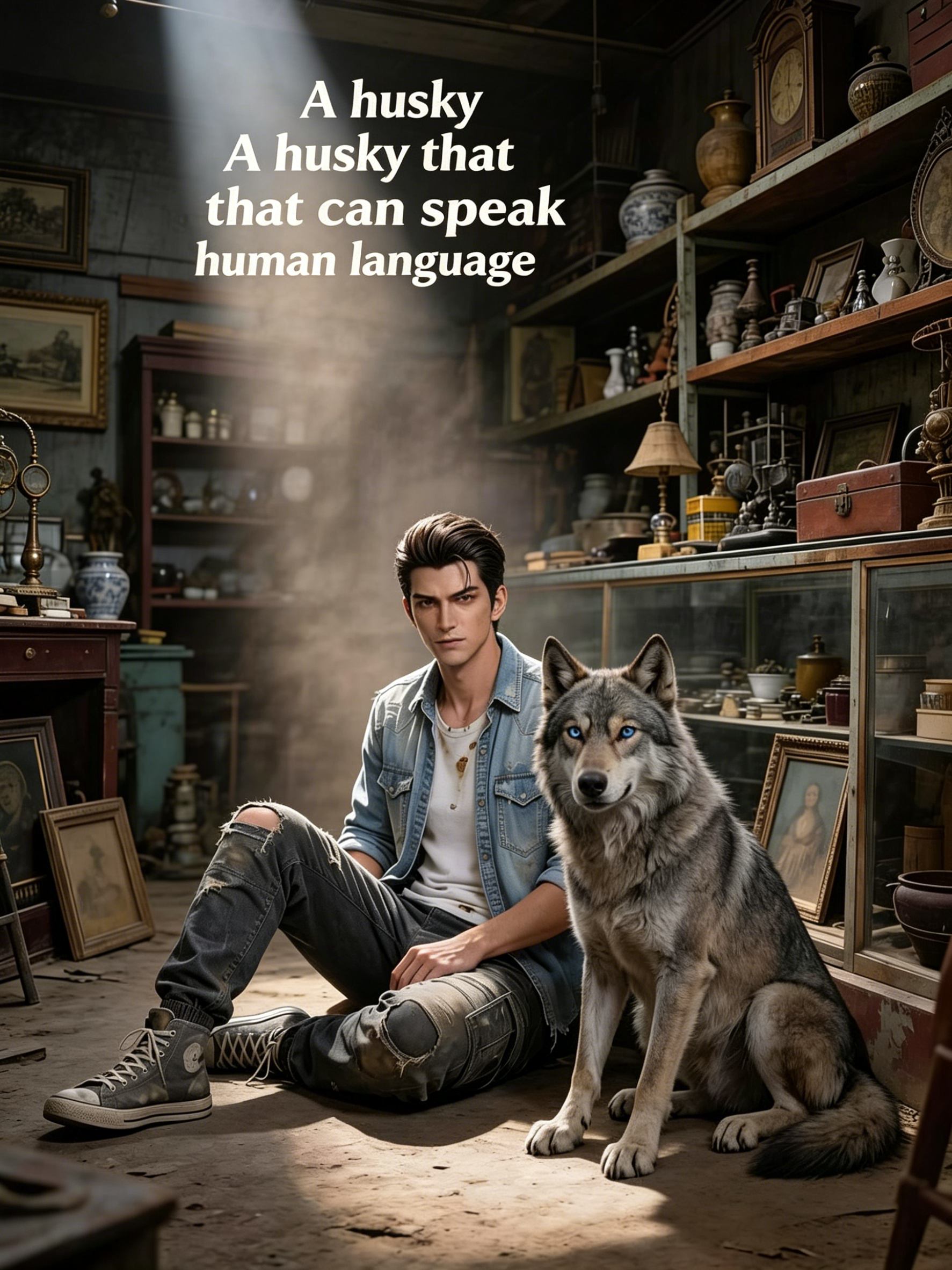 A husky A husky that that can speak humanlanguage