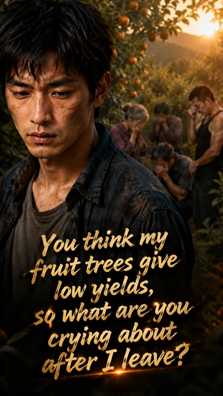 You think my fruit trees give low yields, so what are you crying about after I leave?