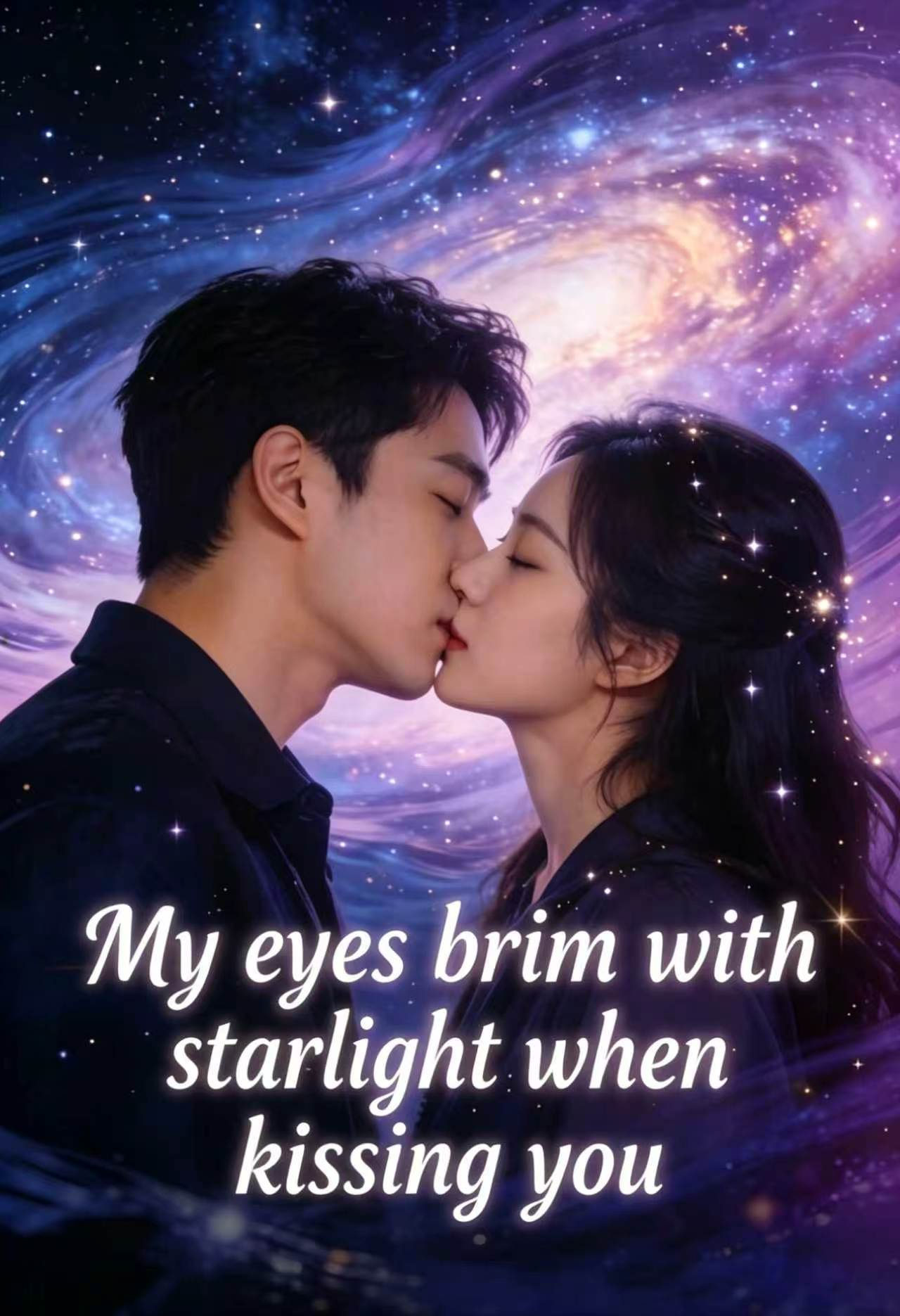 My eyes brim withstarlight when kissing you