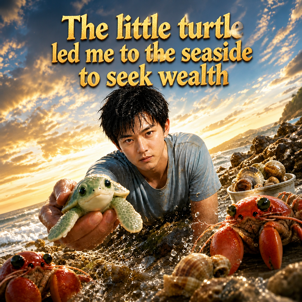 The little turtle led me to the seaside to seek wealth