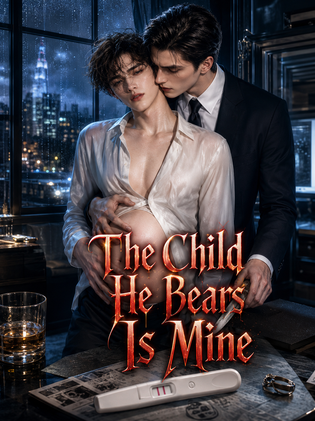 The child he bears is mine